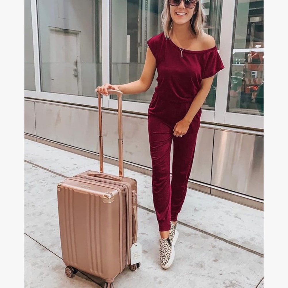 Pretty garden  Burgundy Jumpsuit